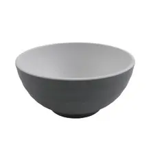 G.E.T - Roca Matte 32 oz White / Gray Matte Ramen Bowl (12 Per Case) - RB-70-WM/GRM
