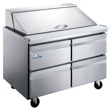 Glacier - 48" Salad/Sandwich Mega Top Prep Table w/ 4 Drawers - GMT-48-18DWR