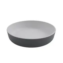 G.E.T - Roca Matte 42 oz White / Gray Matte Low Street Bowl (12 Per Case) - RB-9-WM/GRM