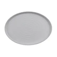 G.E.T - Roca Matte 14" x 10" White / Gray Matte Oval Platter (6 Per Case) - RO-1410-WM/GRM
