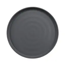 G.E.T - Roca Matte 11" Gray / Black Matte Dinner Plate (12 Per Case) - RP-11-GRM/BKM