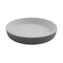 G.E.T - Roca Matte 5" White / Gray Matte Dinner Plate (48 Per Case) - RP-5-WM/GRM