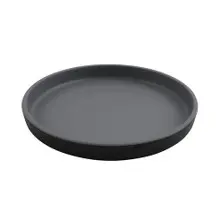 G.E.T - Roca Matte 7" Gray / Black Matte Dinner Plate (24 Per Case) - RP-7-GRM/BKM