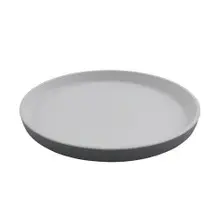 G.E.T - Roca Matte 9" White / Gray Matte Dinner Plate (12 Per Case) - RP-9-WM/GRM