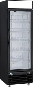Glacier - 24" Black Merchandiser Refrigerator w/ 1 Glass Swing Door - GM-12R