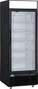 Glacier - 29" Black Merchandiser Refrigerator w/ 1 Glass Swing Door - GM-19R