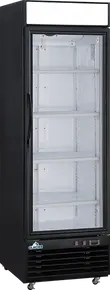 Glacier - 27" Black Merchandiser Freezer w/ 1 Glass Swing Door - GM-1F