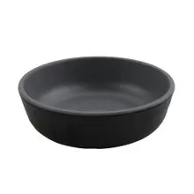 G.E.T - Roca Matte 4 oz Gray / Black Matte Monkey Dish (48 Per Case) - RR-5-GRM/BKM