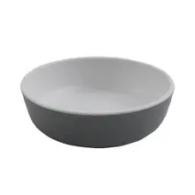 G.E.T - Roca Matte 4 oz White / Gray Matte Monkey Dish (48 Per Case) - RR-5-WM/GRM