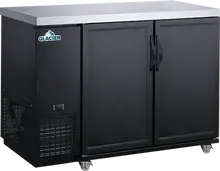 Glacier - 49" Black Back Bar Cooler w/ 2 Solid Swing Doors - GBB-49