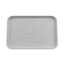 G.E.T - Roca Matte 12" x 8" White / Gray Matte Rectangular Plate (12 Per Case) - RS-128-WM/GRM