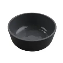 G.E.T - Roca Glazed 15 oz Gray / Black Soup Bowl (24 Per Case) - RB-15-GRS/BKM