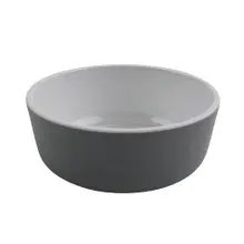 G.E.T - Roca Glazed 15 oz White / Gray Soup Bowl (24 Per Case) - RB-15-WS/GRM