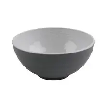 G.E.T - Roca Glazed 32 oz White / Gray Ramen Bowl (12 Per Case) - RB-70-WS/GRM