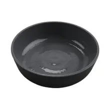 G.E.T - Roca Glazed 24 oz Gray / Black Low Street Bowl (12 Per Case) - RB-7-GRS/BKM
