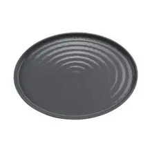 G.E.T - Roca Glazed 14" x 10" Gray / Black Oval Platter (6 Per Case) - RO-1410-GRS/BKM