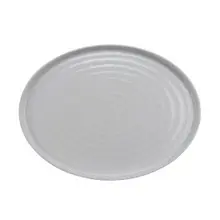 G.E.T - Roca Glazed 16" x 12" White / Gray Oval Platter (6 Per Case) - RO-1612-WS/GRM
