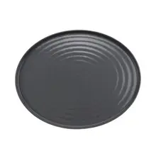 G.E.T - Roca Glazed 20" x 16" Gray / Black Oval Platter (3 Per Case) - RO-2016-GRS/BKM