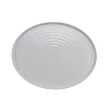 G.E.T - Roca Glazed 20" x 16" White / Gray Oval Platter (3 Per Case) - RO-2016-WS/GRM
