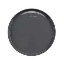G.E.T - Roca Glazed 11" Gray / Black Round Plate (12 Per Case) - RP-11-GRS/BKM