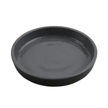 G.E.T - Roca Glazed 5" Gray / Black Round Dinner Plate (48 Per Case) - RP-5-GRS/BKM