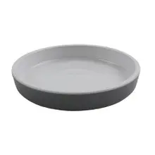G.E.T - Roca Glazed 5" White / Gray Round Dinner Plate (48 Per Case) - RP-5-WS/GRM