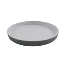 G.E.T - Roca Glazed 7" White / Gray Round Dinner Plate (24 Per Case) - RP-7-WS/GRM