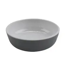 G.E.T - Roca Glazed 4 oz White / Gray Monkey Dish (48 Per Case) - RR-5-WS/GRM