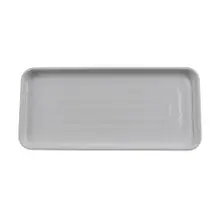 G.E.T - Roca Glazed 13" x 6" White / Gray Rectangle Platter (12 Per Case) - RS-136-WS/GRM