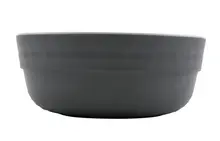 G.E.T - Roca Balance 15 oz White / Gray Matte Stackable Soup Bowl (24 Per Case) - RB-2-15-WM/GRM