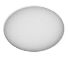 G.E.T - Roca Balance 16" x 12" White / Gray Matte Stackable Oval Platter (6 Per Case) - RO-2-1612-WM/GRM