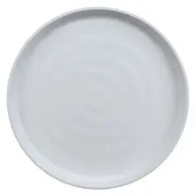G.E.T - Roca Balance 9" White / Gray Matte Stackable Round Dinner Plate (12 Per Case) - RP-2-9-WM/GRM