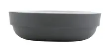 G.E.T - Roca Balance 4 oz White / Gray Matte Stackable Sauce Dish (72 Per Case) - RR-2-5-WM/GRM