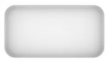 G.E.T - Roca Balance 11" x 6" White / Gray Matte Stackable Rectangular Platter (12 Per Case) - RS-2-116-WM/GRM