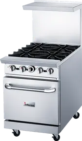 Inferno - 24" Natural Gas Range w/ 4 Open Burners - IR24-4B