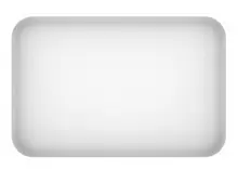 G.E.T - Roca Balance 12" x 8" White / Gray Matte Stackable Rectangular Plate (12 Per Case) - RS-2-128-WM/GRM