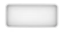 G.E.T - Roca Balance 13" x 6" White / Gray Matte Stackable Rectangular Platter (12 Per Case) - RS-2-136-WM/GRM