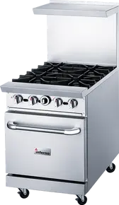 Inferno - 24" Liquid Propane Range w/ 4 Open Burners - IR24-4B
