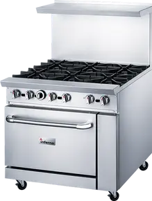 Inferno - 36" Natural Gas Range w/ 6 Open Burners - IR36-6B
