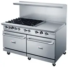 Inferno - 60" Natural Gas Range w/ 6 Open Burners & 24" Griddle - IR60-6B-24G