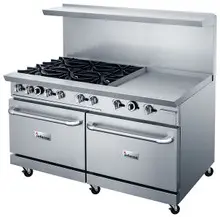 Inferno - 60" Liquid Propane Range w/ 6 Open Burners & 24" Griddle - IR60-6B-24G