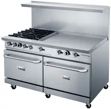 Inferno - 60" Natural Gas Range w/ 4 Open Burners & 36" Griddle - IR60-4B-36G