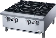 Inferno - 24" Natural Gas Hotplate w/ 4 Open Burners & LP Conversion Kit - IHP-4