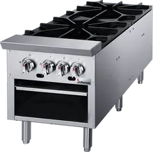 Inferno - 18" Natural Gas Double Stock Pot Range w/ LP Conversion Kit - ISP-2