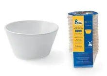 G.E.T - SuperMel 8 oz White Bowl (4 Dozen Retail Packaging) - SP-BC-007-W