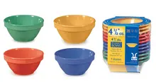 G.E.T - Diamond Mardi Gras 8 oz Mixed Colors Bowl (4 Dozen Retail Packaging) - SP-BC-170-MIX