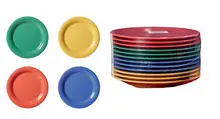 G.E.T - Diamond Mardi Gras 9" Mixed Colors Narrow Rim Plate (2 Dozen Retail Packaging) - SP-NP-9-MIX