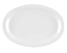 G.E.T - SuperMel 11.75" x 8.25" White Oval Platter (2 Dozen Retail Packaging) - SP-OP-612-W