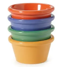 G.E.T - Diamond Mardi Gras 4 oz Mixed Colors Melamine Ramekin (4 Dozen Retail Packaging) - SP-RM-400-MIX