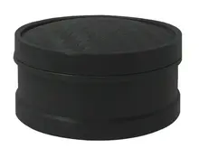 G.E.T - 8.5" Black Steamer Set (12 Per Case) - STM-85-BK